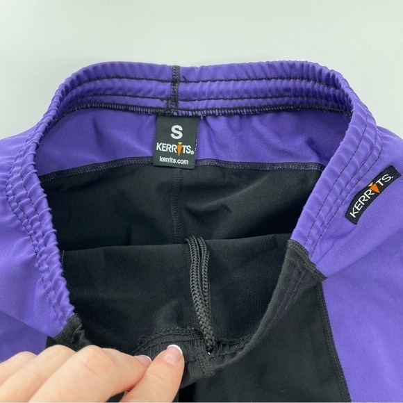 Kerrits Flow Rise Knee Patch Performance Tight Equestrian Purple and Black Small - Picture 7 of 11
